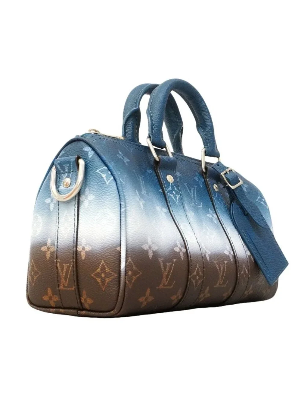 Louis Vuitton Handbag Monogram Pigment Keepall Bandouliere 25 Blue 2-Way Bag